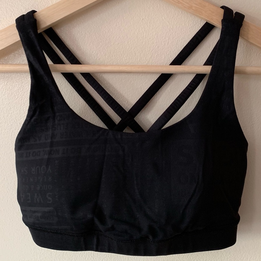 Lululemon • 4 • Energy Sports Bra Manifesto Black